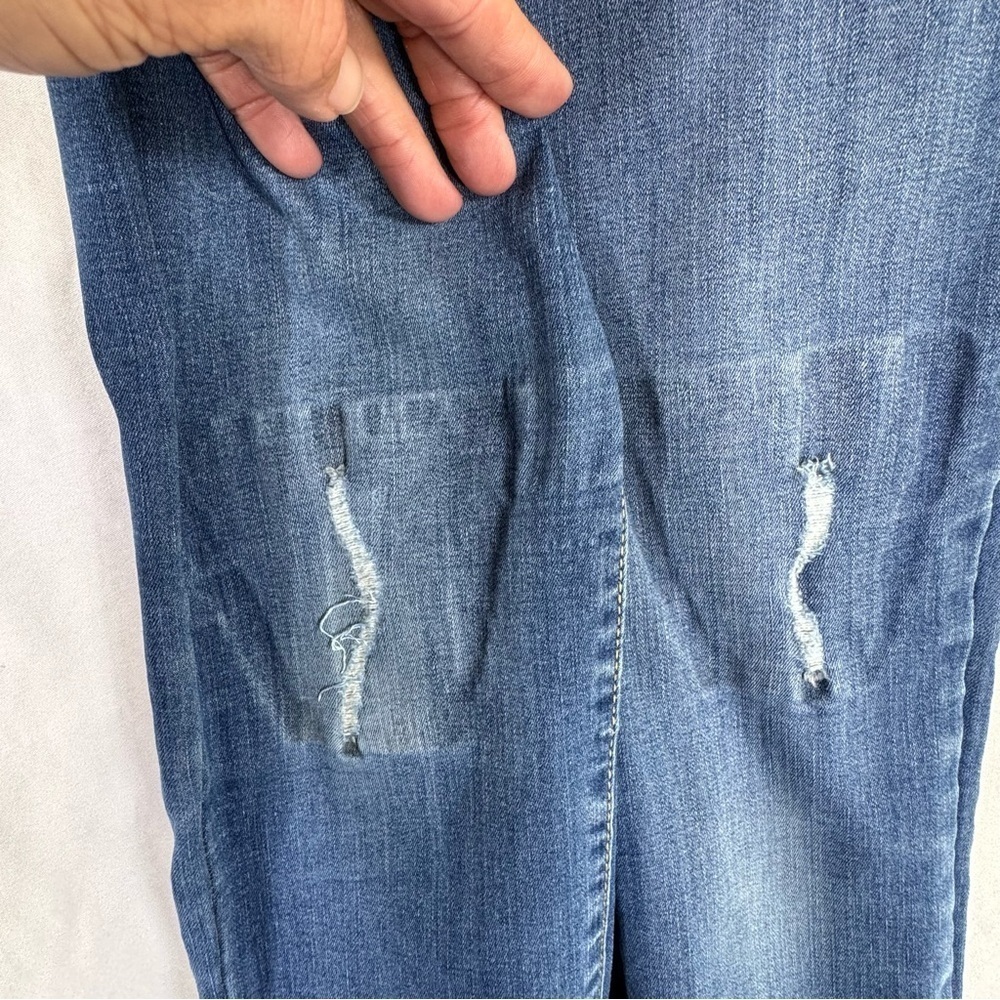 Thereabouts Girls Distressed Worn Condition Straight Leg Jeans - Picture 7 of 11